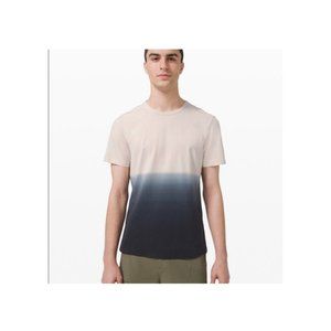 Lululemon men's large 5 year basic tee spray ombré vapor short‎ sleeve athletic